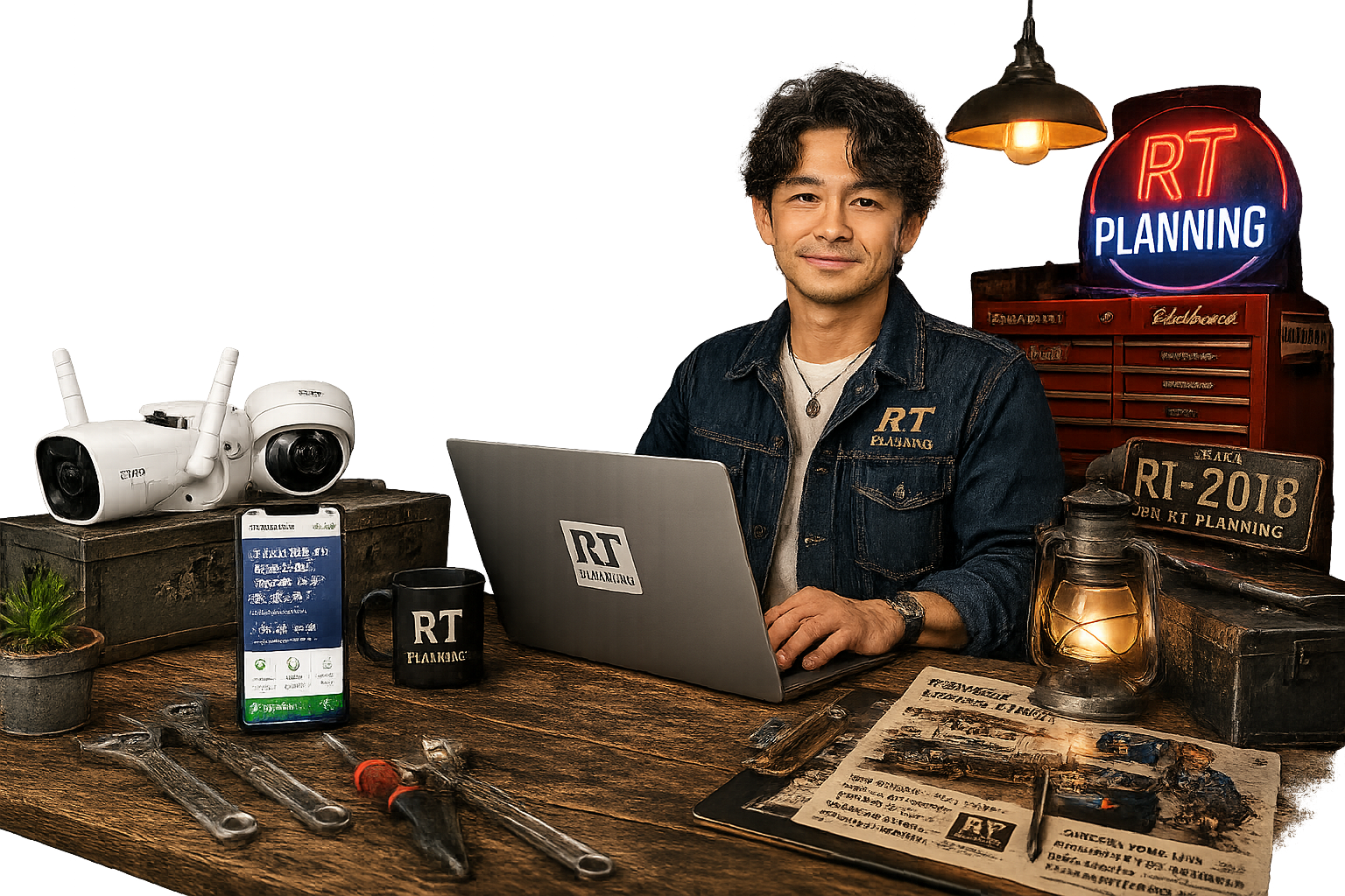 RTプランニングのホームページ制作、ITサポート、防犯カメラ、電気工事、デザイン業務
